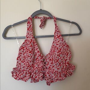 Windsor Red and White Floral Top